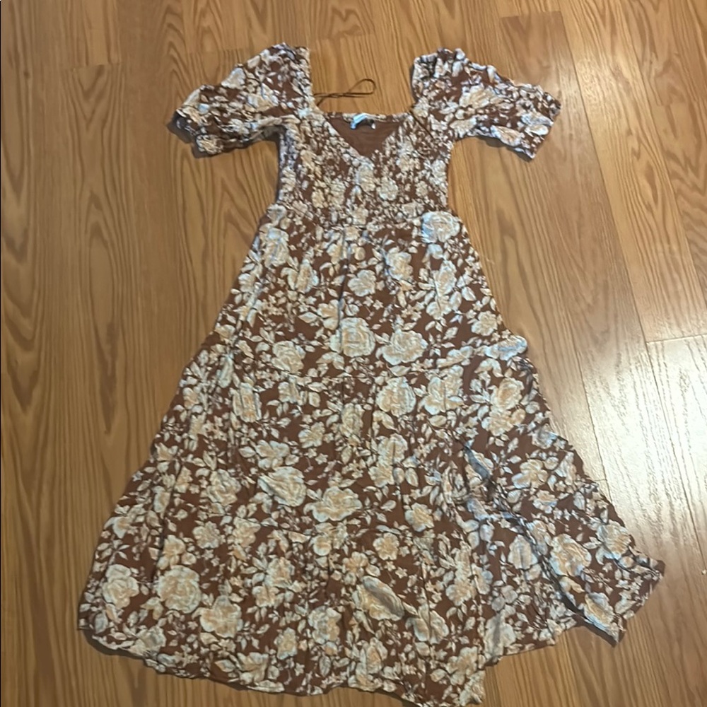 Abercrombie and Fitch puff sleeve midi dress S